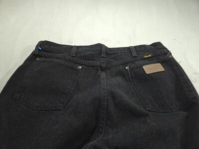 Wrangler Jeans Mens 36x31 Black 13MWZPB Cowboy Cut Made in USA