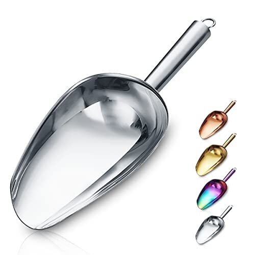 6oz Stainless Steel Ice Scoop for Freezer Ice Machine Ice Bucket Kitchen Bar - Picture 1 of 8