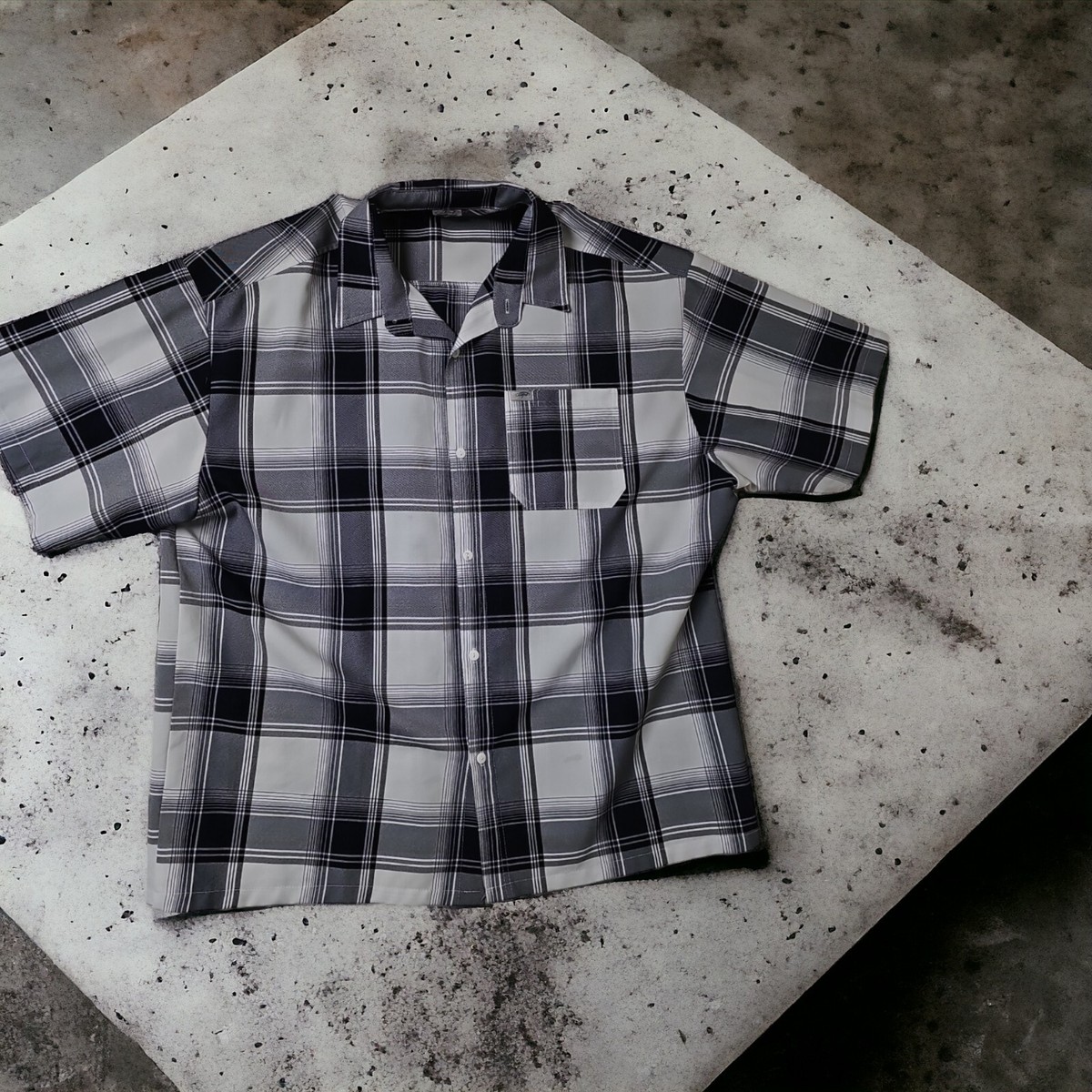 トップス WofG Logo plaid pattern Tee Men's Cotton T-Shirt -Red Buffalo Check Plaid Tartan Pattern
