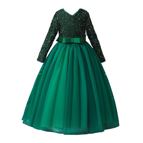 Wedding Party Flower Girls Long Dress Bridesmaid Pageant Christmas Evening Gown - Picture 52 of 228