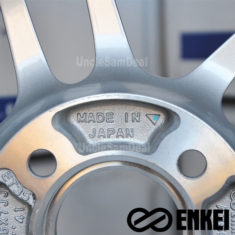 16x7 4x100 43 OFFSET ENKEI JAPAN RPF RPF1 SILVER 12 SPOKES SPORT