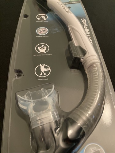 Body Glove Predator Adult Purge Swimming Snorkel w GoPro Mount, White Brand NEW - Picture 4 of 9