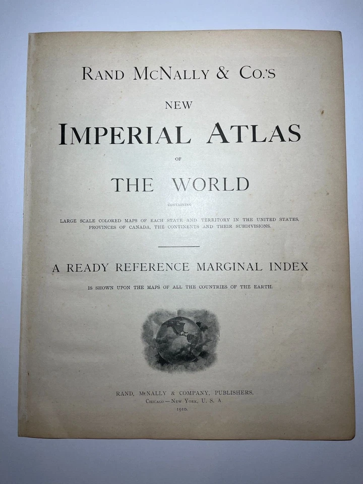 Mapa XL de Turquía en Asia 1895/1902 fm 1910 Rand McNally Atlas VER DESCRIPCIÓN Foto 2 de 3