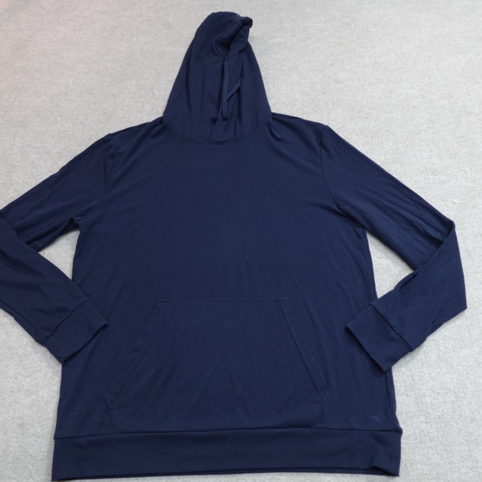 Cozy Earth Medium Blue Bamboo Hoodie for Men, Soft and Comfortable