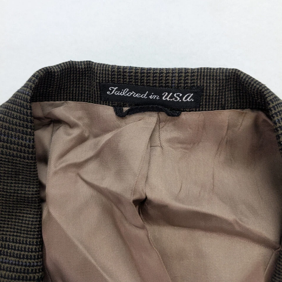 Chaqueta Blazer Abrigo Deportivo Daks London Vintage Para Hombre Talla 40L Marrón A Cuadros Foto 3 de 4