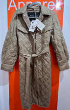 Weekend Max Mara Learco Quilted, Belted Coat, Camel, Size 8, New, B87, Rrp £475