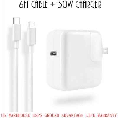 30W USB-C Power Adapter Charger for Apple MacBook Air A1882 A1532 A1932 MR2ALL/A