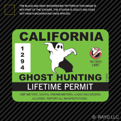 Louisiana Ghost Hunting Permit Sticker Die Cut Decal Paranormal - Foto 3