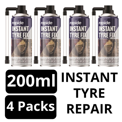 4X Bicycle Instant Bike Tyre Fix Seals Inflates Fast Puncture Repair Kit  200ml