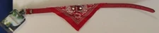 NWT Pet DOG COLLAR w. Red CALICO Triangle BANDANA 11"- 13" by Pet Article Use