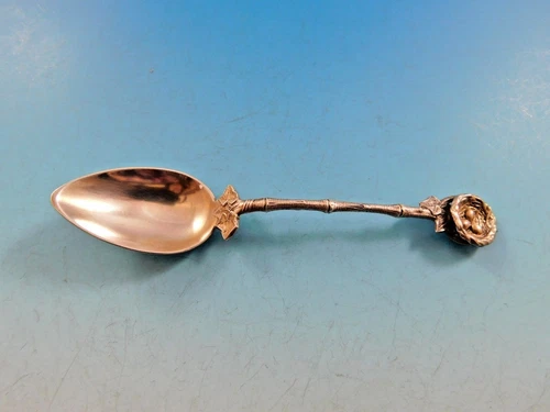 Birds Nest by Gorham Sterling Silver Coffee Spoon w/ 3-D Nest w/ Eggs 4 1/2"