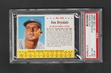 1963 Jello DON DRYSDALE #123 ~~ LA Dodgers HOF ~~ PSA 4 ~~ Rare!
