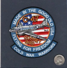Douglas C-47 SKYTRAIN GOONEY BIRD USAF MAS MATS ANG Squadron Aircraft Patch