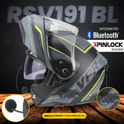 Viper RSV-191 DVS ACU Klapphelm Bluetooth Motorradhelm Motorrad BL+ Modular