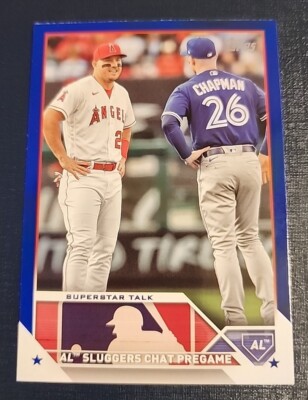 2023 TOPPS UPDATE*SUPER STAR TALK*MIKE TROUT/MATT CHAPMAN*ROYAL BLUE*NRMT*