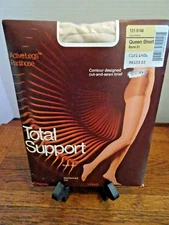 JCPenney Active Legs Total Support Bone Size Queen Short Pantyhose Vintage NOS