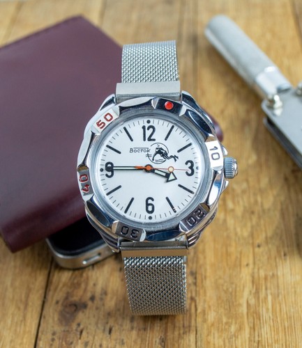 Wostok Vostok Soviet Wrist Mens Vintage Diver Watch USSR Soviet Gift For Men - Picture 2 of 13