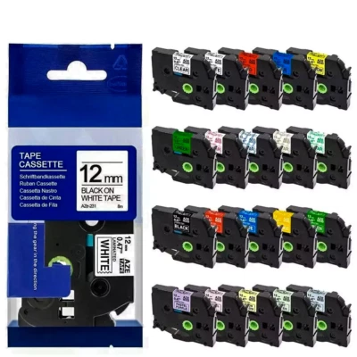 OOZMAS TZe-231 12mm Kompatibel mit Brother P-touch Bänder 12mm Weiß TZ Tape 12 mm 0.47