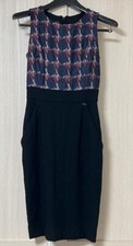 CHANEL Sleeveless Dress Women Size 36 Navy Black Wool Silk from JP auth