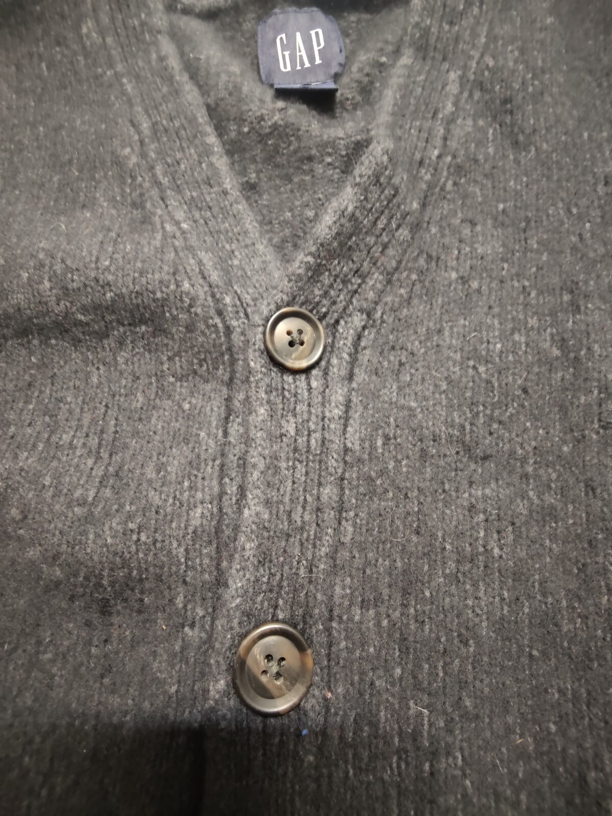 GAP XL Gray Wool Blend Button Front Cardigan Swea… - image 5