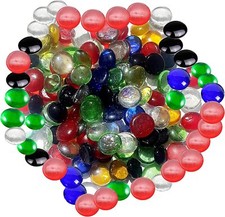 Glass Pebbles Vases Round Stones Nuggets Beads Button Lots Quantities & Colours