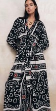 ZARA PRINTED PAREO Morocco MAXI LONG DRESS WRAP SIZE Small