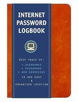 Internet Password Logbook (Cognac Leatherette): Keep track of: usernames, passw