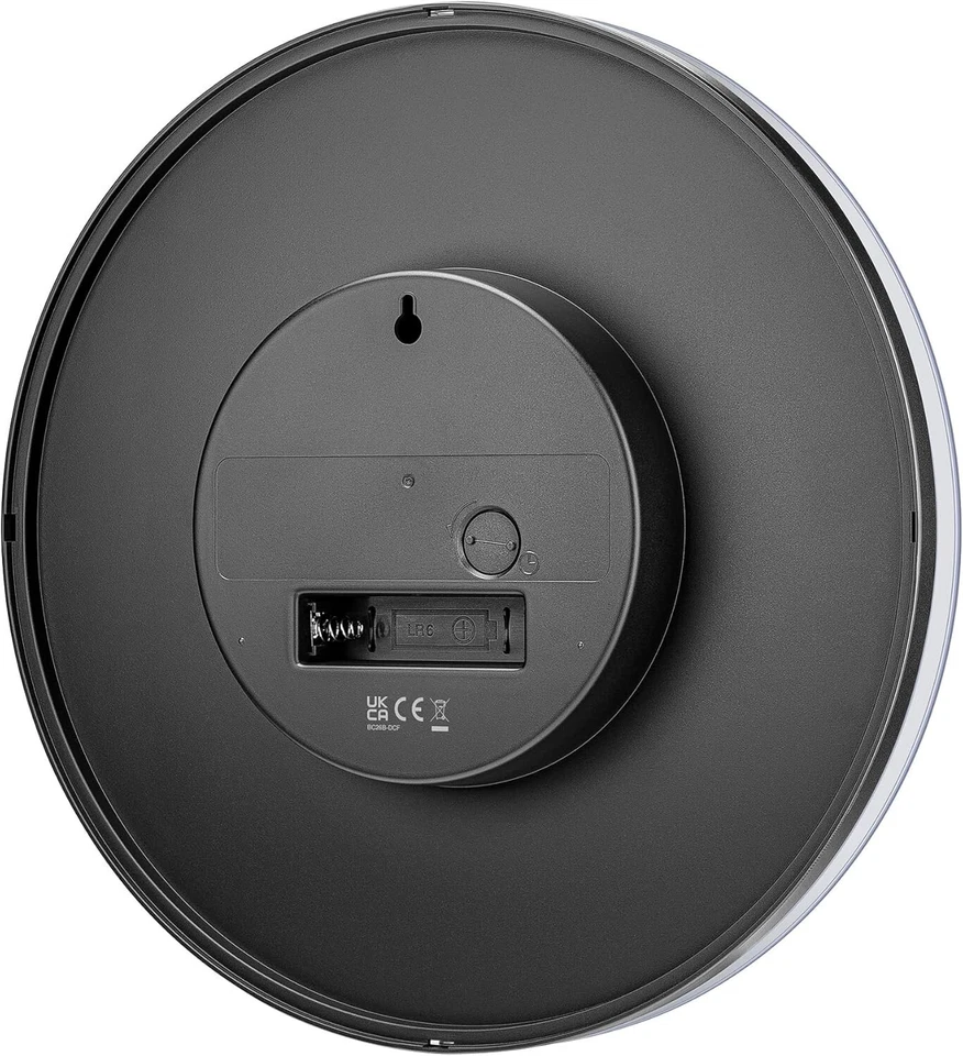 Braun BC26B DCF Funkwanduhr, Schwarz, Analoge Anzeige, Leuchtzeiger, 67684 - Bild 3 von 4