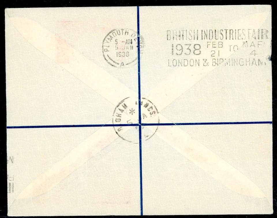 France 1937 French Guadeloupe Paris Expo Registered Cover to England  S623 - Image 2 of 4