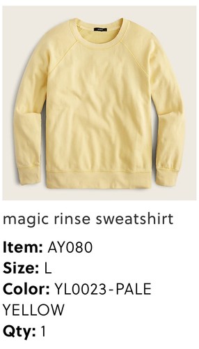 Crewneck SWEATSHIRT Large AY080 