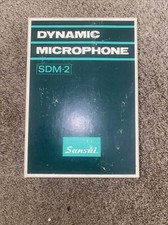 New Old Stock Sansui Dynamic Microphone Sdm-2 Made In Japan With Stand