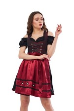0212 Dirndl Oktoberfest German Austrian Dress Sizes: 32.34.36.38.40.42.44.46
