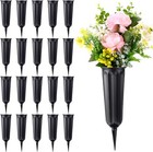 20 Pack Cemetery Vases with Spikes,Plastic Vases for Flowers,Grave Decorations f