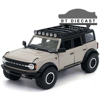 JADA JUST TRUCKS 2021 FORD BRONCO OFF ROAD 4x4 1/24 DIECAST MODEL CAR GREY 34288