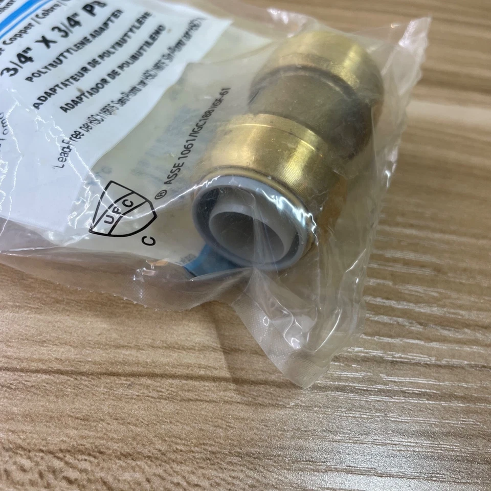 SHARKBITE 3/4” Push-to-Connect Brass Polybutylene Conversion Coupling, U4016LFA - Image 4 of 4