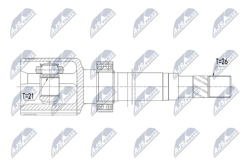 NTY Kit Semiasse Albero Motore NPW-RE-119 Per Renault Lato Anteriore Destro - Immagine 2