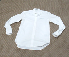 Genuine DIOR men's Homme white poplin BUTTON DOWN SHIRT sz-40 Ebroidered Dior