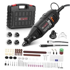 Rotary Tool Kit with MultiPro Keyless Chuck and Flex Shaft -140pcs Black