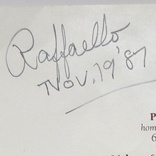 1987 Raffaello Ristorante Restaurant Menu 1998 N Tustin Avenue Orange California