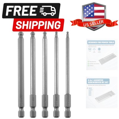 Ball End Hex Head Metric Allen Wrench Screwdriver Bit Set 5PCS 2.5mm 3mm 4mm ...