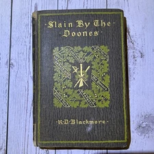 Slain by the Doones R.D. Blackmore First Edition 1895 Hardcover Gilt Binding
