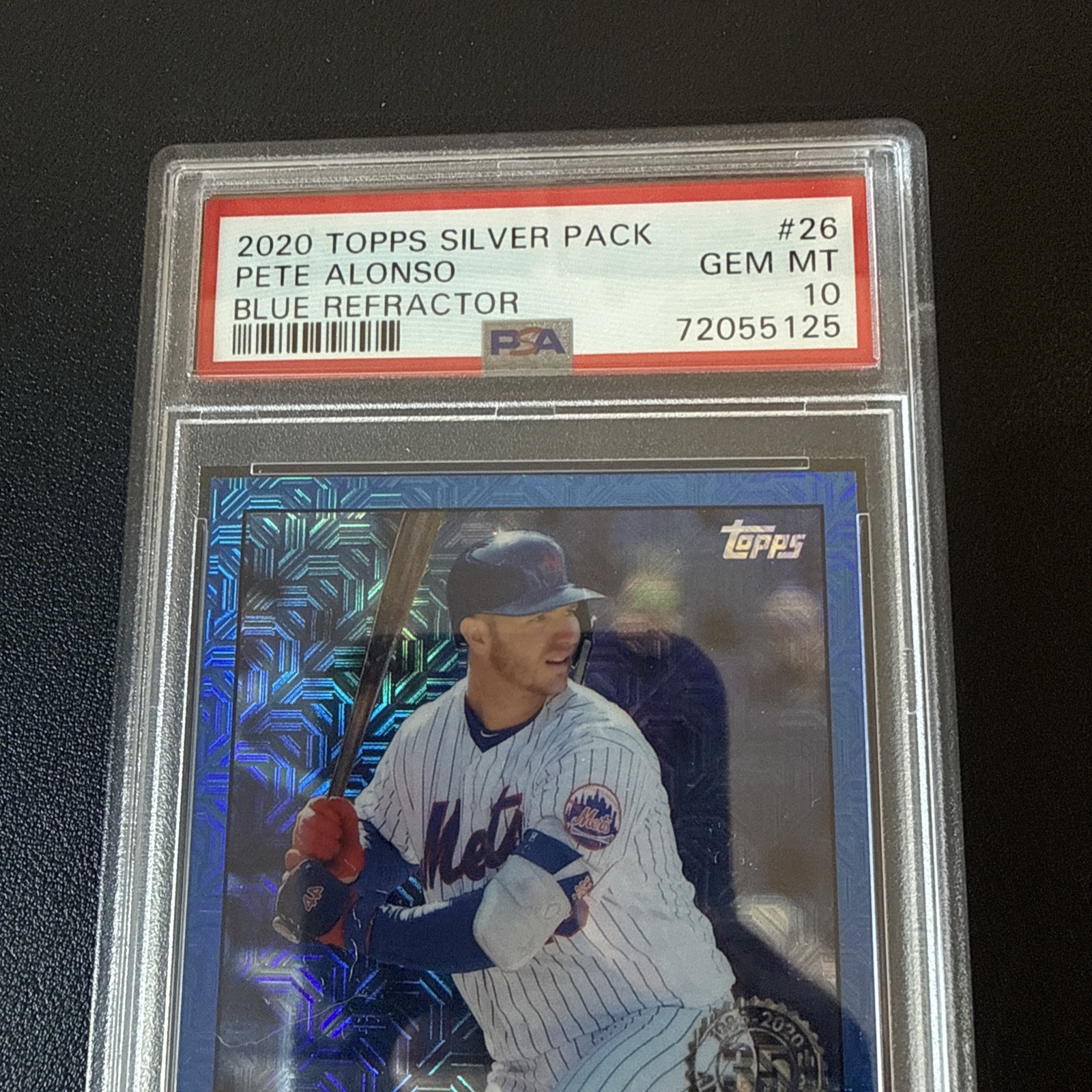 2020 Topps - Silver Pack 1985  Pete Alonso Blue Refractor #26 /150 PSA 10 view 4