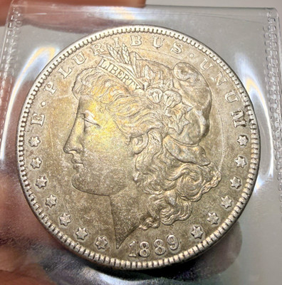 1889 Morgan Silver Dollar 1$ - Nice Natural Toned Coin!