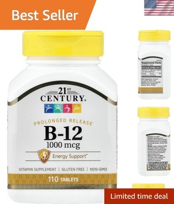 Boost Your Energy with 110 Count B12 1000 mcg Tablets - Heart & Tissue Support