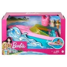 Mattel Barbie Boat Toy With Puppy And Accessories