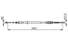 BOSCH Bremsseil Seilzug Feststellbremse 1 987 482 869 für PEUGEOT 308 CC GTi THP