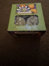Yankee Candle Wild Passion Fruit Scented Tea Light Candles 12 Count Dozen NOS