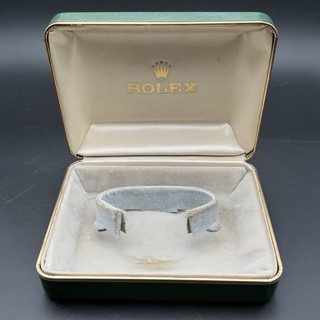 ROLEX GREEN WATCH PRESENTATION BOX GOLD TRIM ORIGINAL INSERT