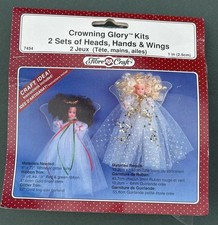 Fibre Craft Crowning Glory Doll Angel Making Heads- Hands -Wings - NOS