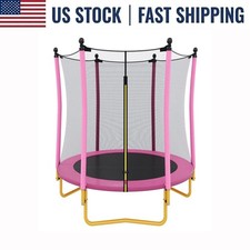5.5 FT Kids Trampoline with Safety Net Indoor Outdoor Toddler Mini Trampoline
